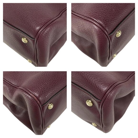 GUCCI Bamboo Shopper Bordeaux Leather Tote Bag bran-796-090625 - Picture 10 of 16